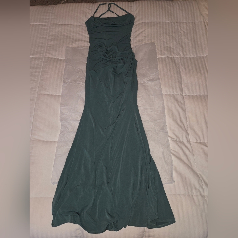 House of CB Emerald Green Maxi Slip Dress - Picture 9 of 15